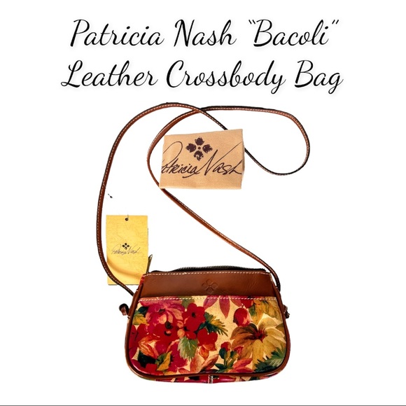 Patricia Nash Bags Nwt Patricia Nash Bacoli Leather Crossbody Bag In Spring Multi With Dust